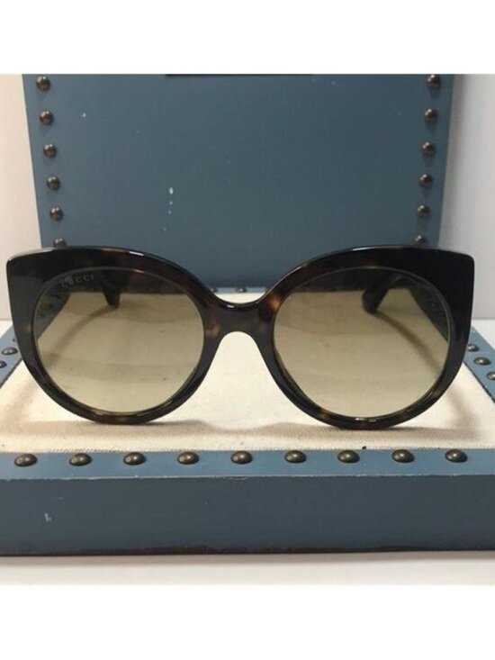 Luxury New Authentic Gucci GG0325S 002 Cat-Eye Sunglasses ✨